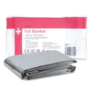 Foil Blankets, Adult, Pack of 10